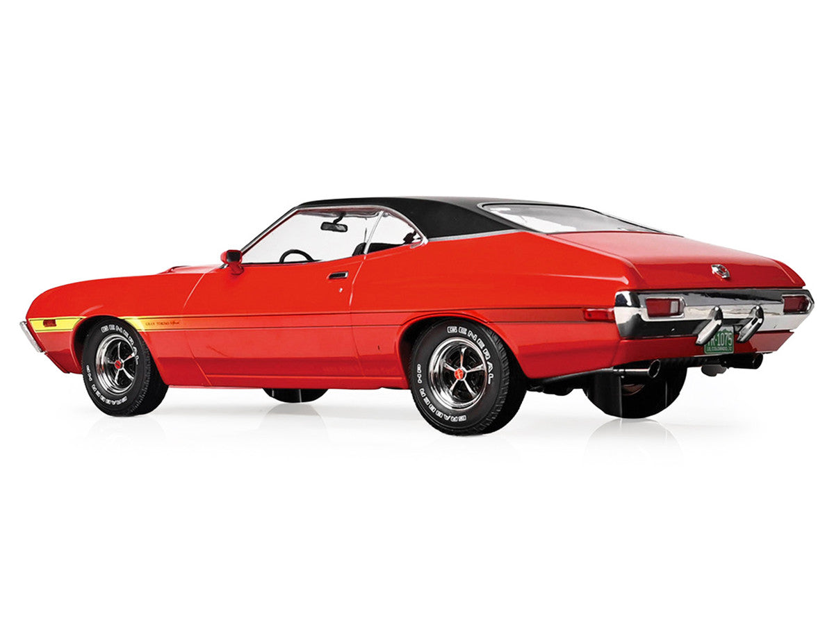 1972 Ford Gran Torino Sport 2-Door Red with Black Vinyl Top 1/18 Diecast Model Car by IXO Models LuxuryLifeWay Online Store