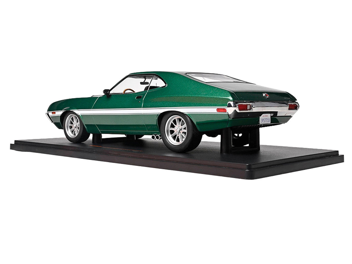 1972 Ford Gran Torino Sport 2-Door Green Metallic with White Stripes 1/18 Diecast Model Car by IXO Models LuxuryLifeWay Online Store
