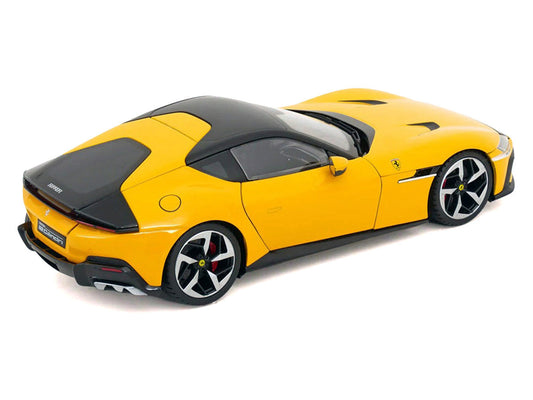 2024 Ferrari 12Cilindri Giallo Monza Yellow with Black Top 1/18 Diecast Model Car by Polistil LuxuryLifeWay Online Store