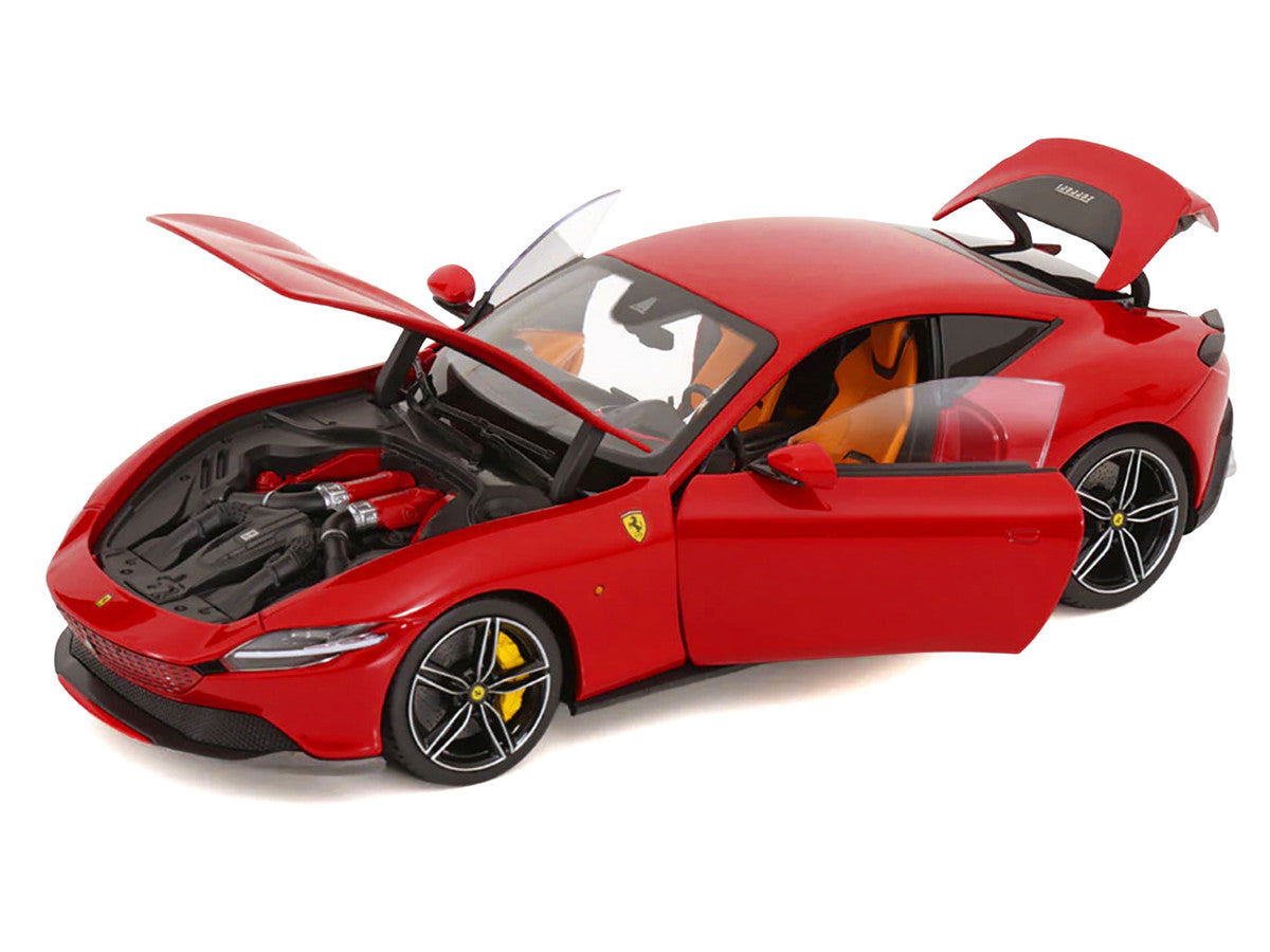 2019 Ferrari Roma Red with Orange Interior 1/18 Diecast Model Car by Polistil LuxuryLifeWay Online Store