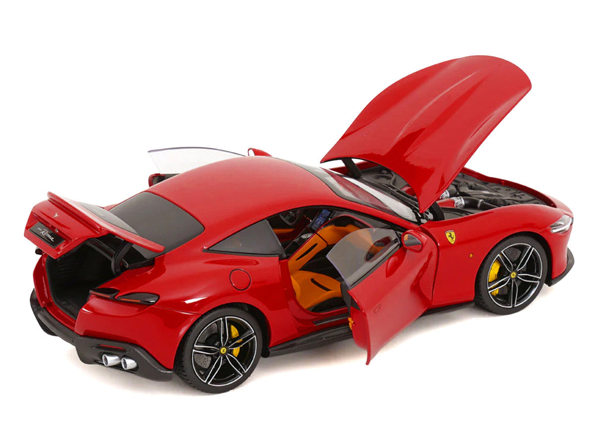 2019 Ferrari Roma Red with Orange Interior 1/18 Diecast Model Car by Polistil LuxuryLifeWay Online Store
