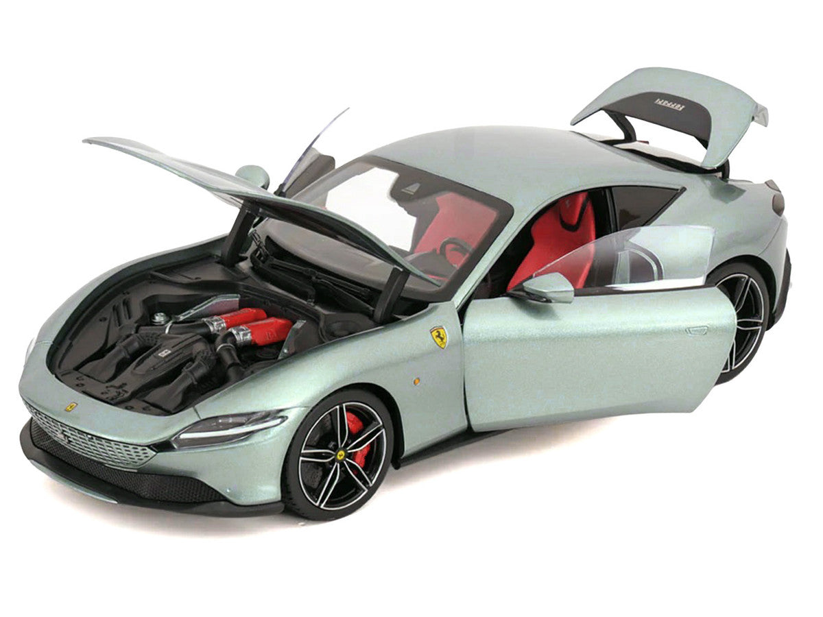 2019 Ferrari Roma Gray Metallic with Pink Interior 1/18 Diecast Model Car by Polistil LuxuryLifeWay Online Store