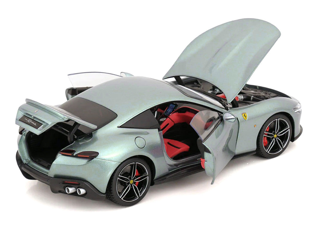 2019 Ferrari Roma Gray Metallic with Pink Interior 1/18 Diecast Model Car by Polistil LuxuryLifeWay Online Store