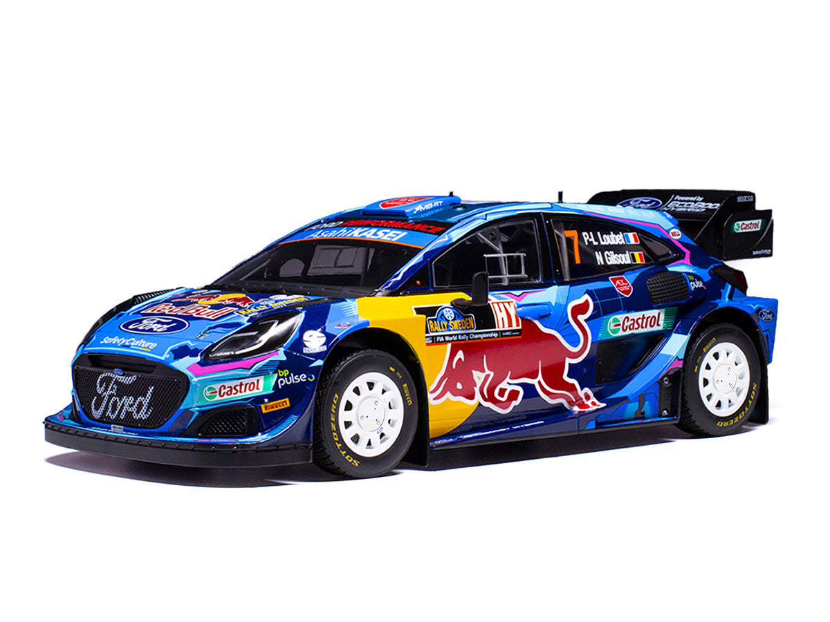 Ford Puma Rally1 #7 Pierre-Louis Loubet - Nicolas Gilsoul "Rally Sweden" (2023) 1/18 Diecast Model Car by IXO Models LuxuryLifeWay Online Store