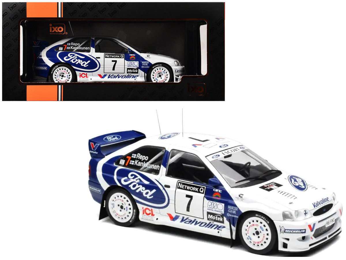 Ford Escort WRC #7 Juha Kankkunen - Juha Repo 2nd Place "RAC Rally" (1998) 1/18 Diecast Model Car by IXO Models LuxuryLifeWay Online Store