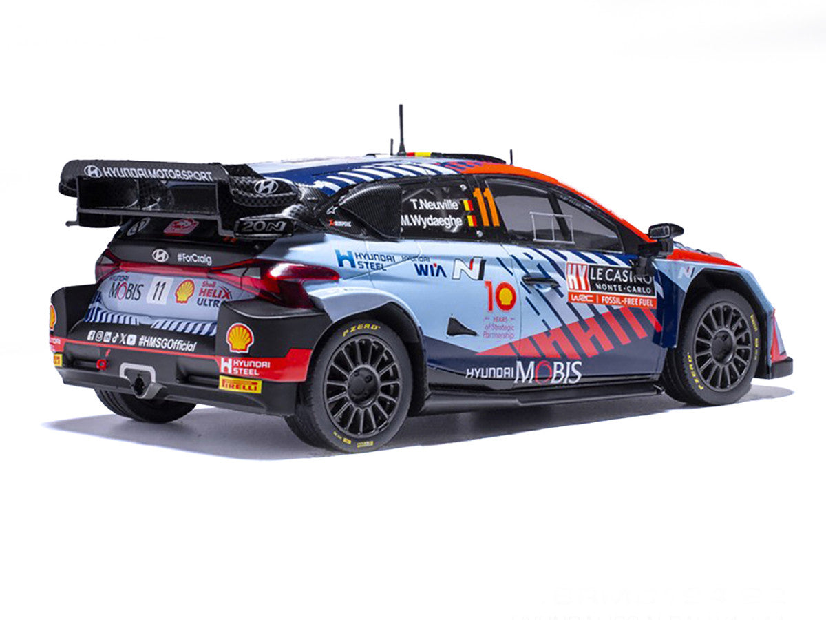 Hyundai i20 N Rally1 #11 Thierry Neuville - Martijn Wydaeghe Winner "Rallye Monte-Carlo" (2024) 1/18 Diecast Model Car by IXO Models LuxuryLifeWay Online Store