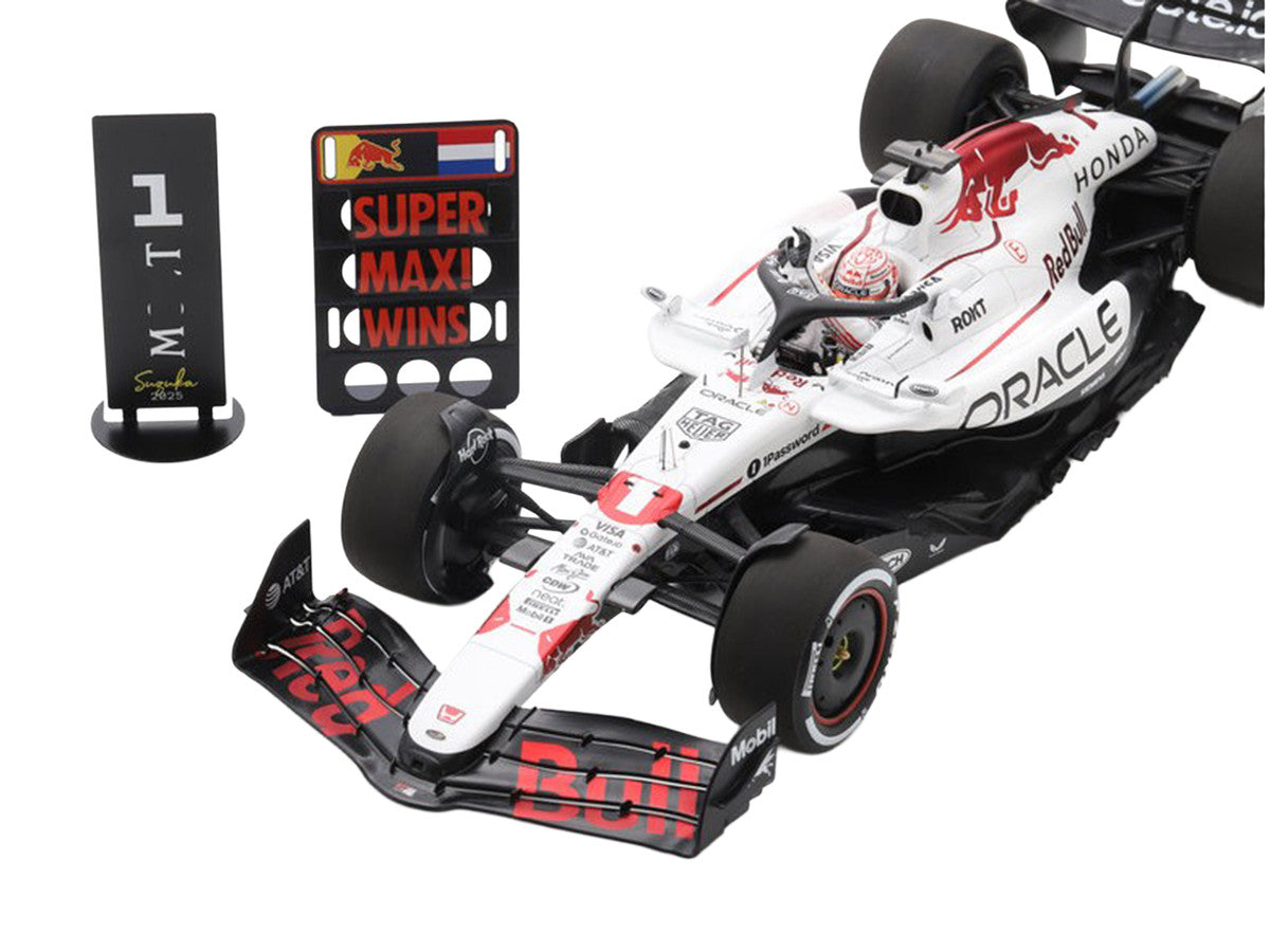 Red Bull Racing RB21 #1 Max Verstappen "Oracle Red Bull Racing" Winner Formula One F1 "Japanese GP" (2025) with Acrylic Display Case 1/18 Model Car by Spark LuxuryLifeWay Online Store