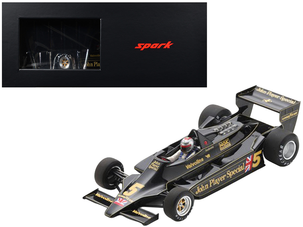 Lotus 79 #5 Mario Andretti "John Player Team Lotus" Winner Formula One F1 "Belgian GP" (1978) with Acrylic Display Case 1/18 Model Car by Spark LuxuryLifeWay Online Store