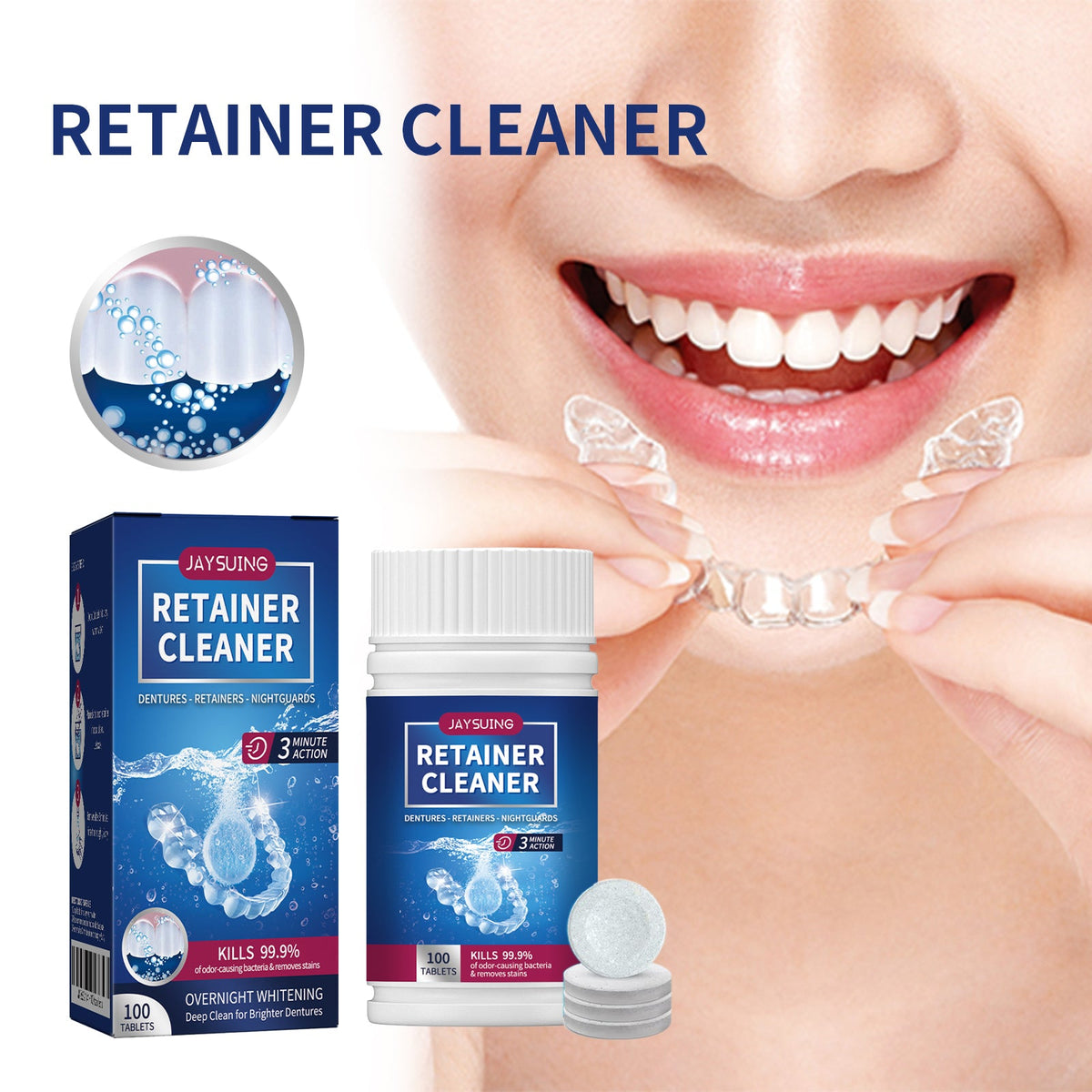 Dental Implant Cleaning Tablets 1 00 Tablets Per Box Tri Light Beauty