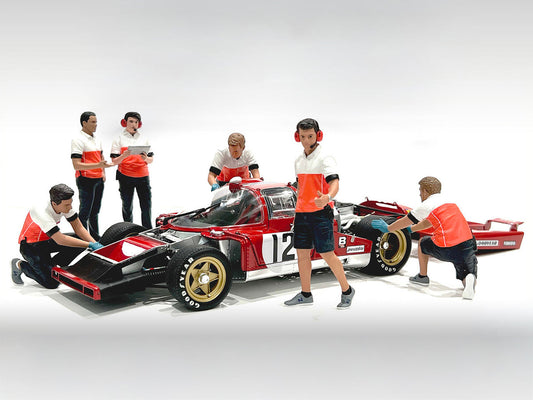 "Race Crew" 6 piece Figure Set for 1/18 scale models by American Diorama LuxuryLifeWay Online Store