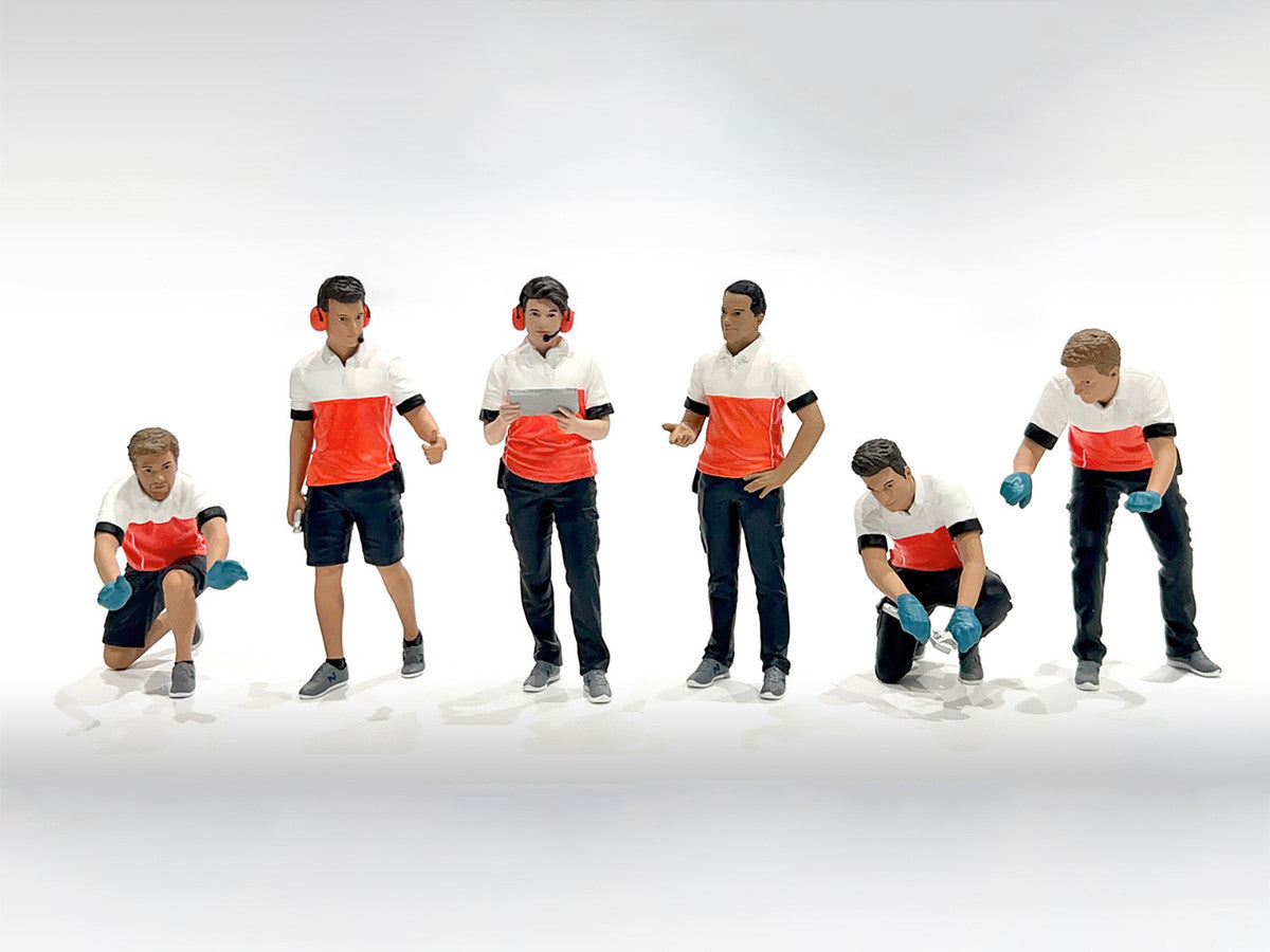 "Race Crew" 6 piece Figure Set for 1/18 scale models by American Diorama LuxuryLifeWay Online Store