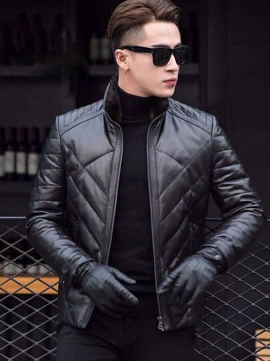Leather down jacket plus velvet mink jacket Best YouTube Store
