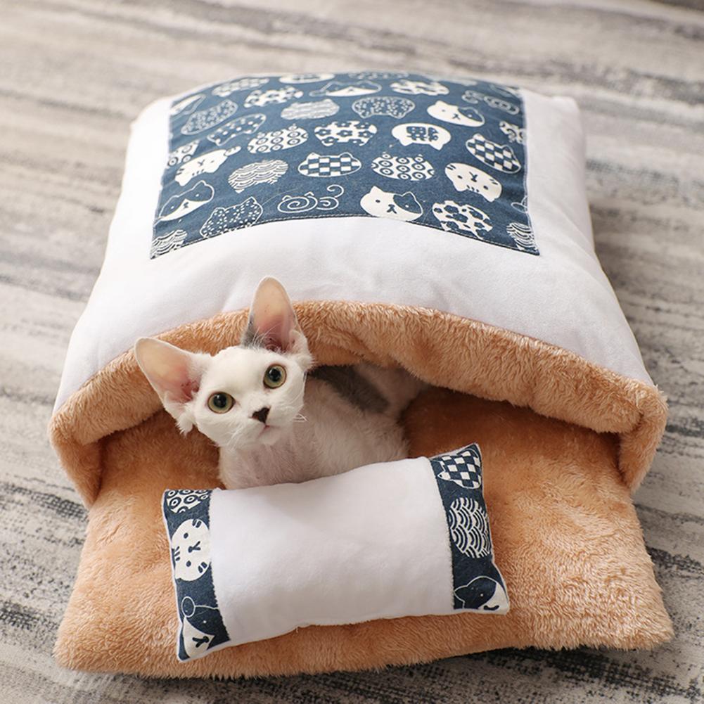 Winter Warm Cat Closed Removable And Washable Quilt Pets Fashion