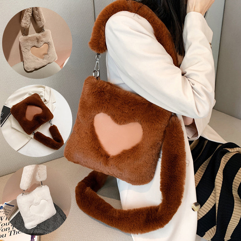 Plush Love Shoulder Tote NorixaFashion.com