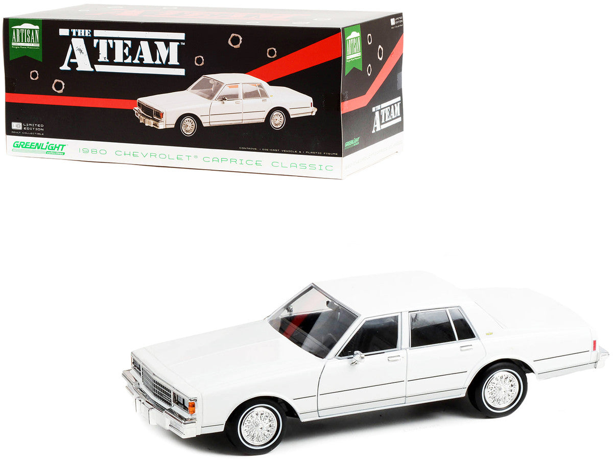 1980 Chevrolet Caprice Classic White "The A-Team" (1983-1987) TV Series "Artisan Collection" 1/18 Diecast Model Car by Greenlight LuxuryLifeWay Online Store