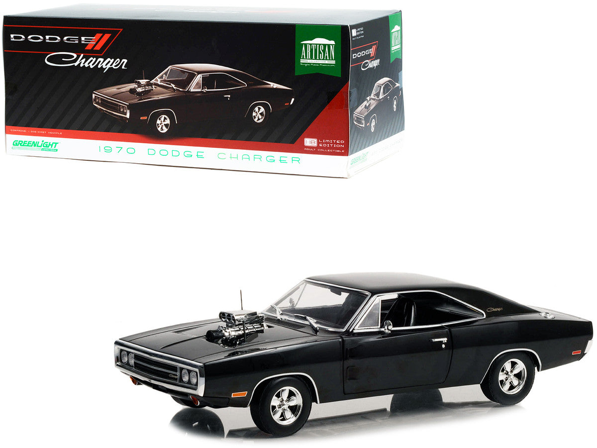 1970 Dodge Charger with Blown Engine Black "Artisan Collection" Series 1/18 Diecast Model Car by Greenlight LuxuryLifeWay Online Store