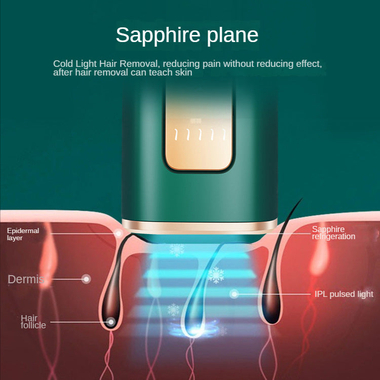Laser Hair Remover Permanent Freezing Point Sapphire Home Tri Light Beauty