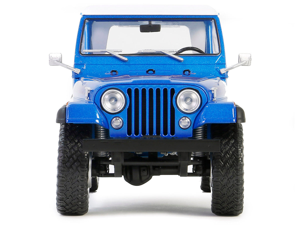 1978 Jeep CJ-7 Renegade Captain Blue Metallic with White Top "Artisan Collection" Series 1/18 Diecast Model Car by Greenlight LuxuryLifeWay Online Store