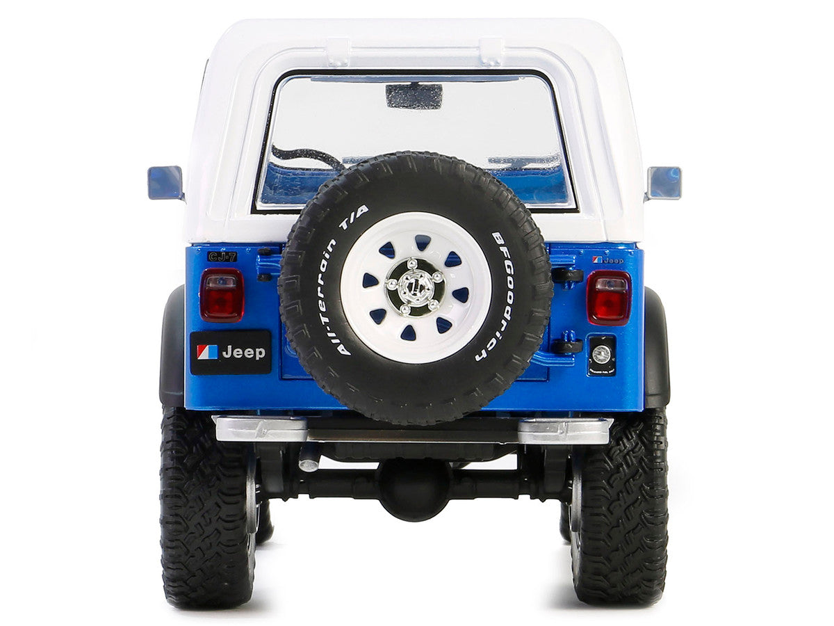 1978 Jeep CJ-7 Renegade Captain Blue Metallic with White Top "Artisan Collection" Series 1/18 Diecast Model Car by Greenlight LuxuryLifeWay Online Store