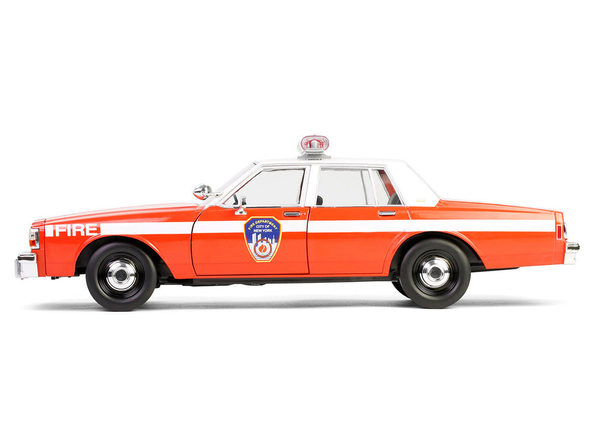 1987 Chevrolet Caprice 9C1 "FDNY (The Official Fire Department City of New York)" Red with White Top and Stripes "Artisan Collection" 1/18 Diecast Model Car by Greenlight LuxuryLifeWay Online Store