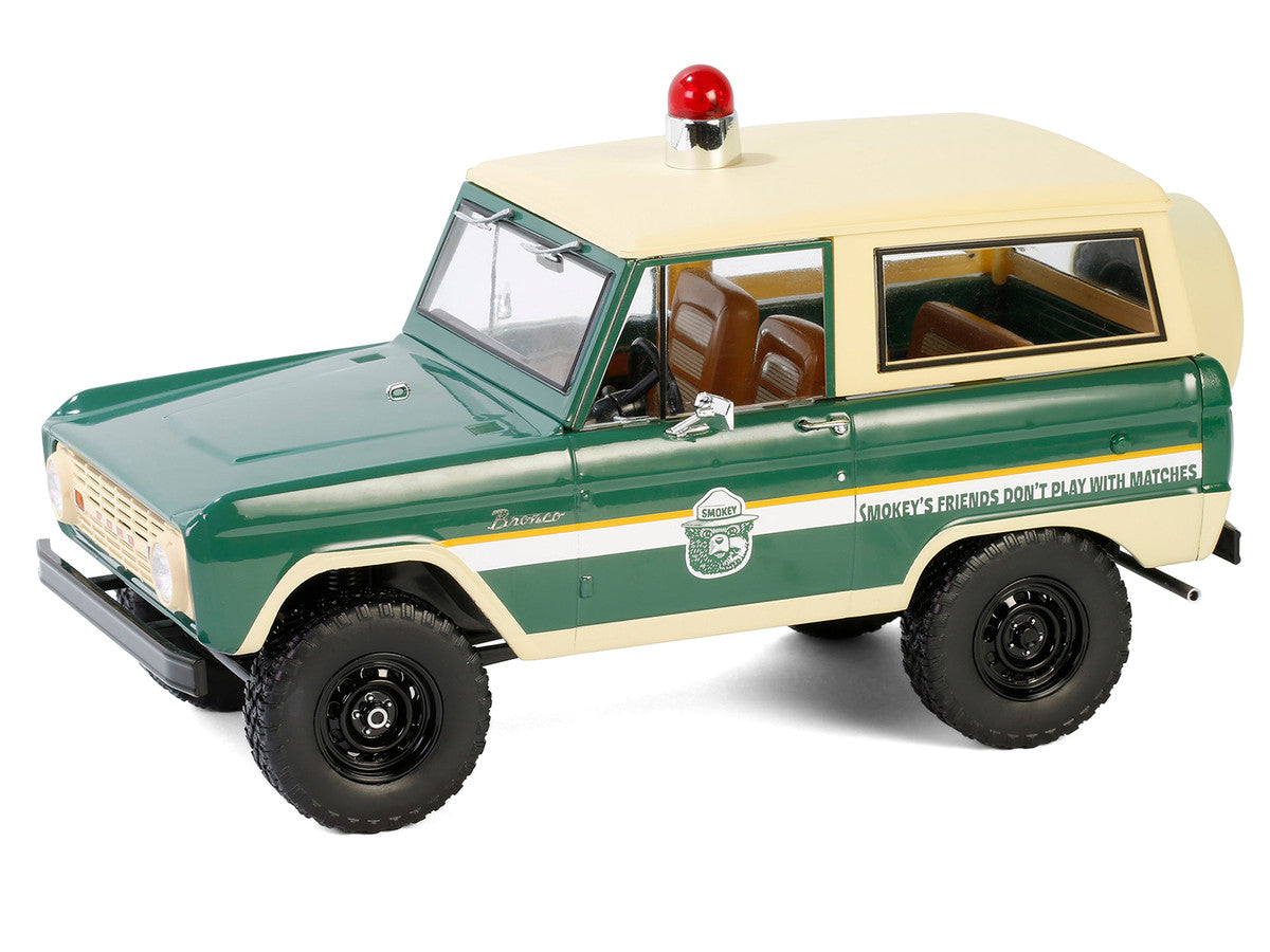 1967 Ford Bronco "Smokey Bear Forest Ranger" Green and Cream with White Stripes "Artisan Collection" 1/18 Diecast Model Car by Greenlight LuxuryLifeWay Online Store