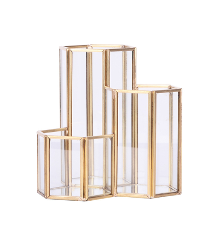 Hexagonal Composite Makeup Brush Holder CJD2