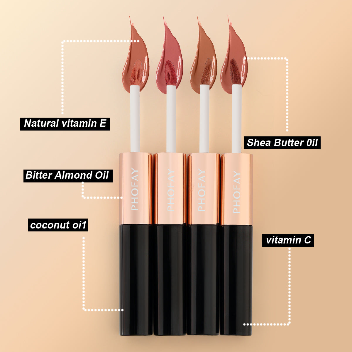 CL021 Double Head Non-stick Cup Lip Gloss LadyShow.Store
