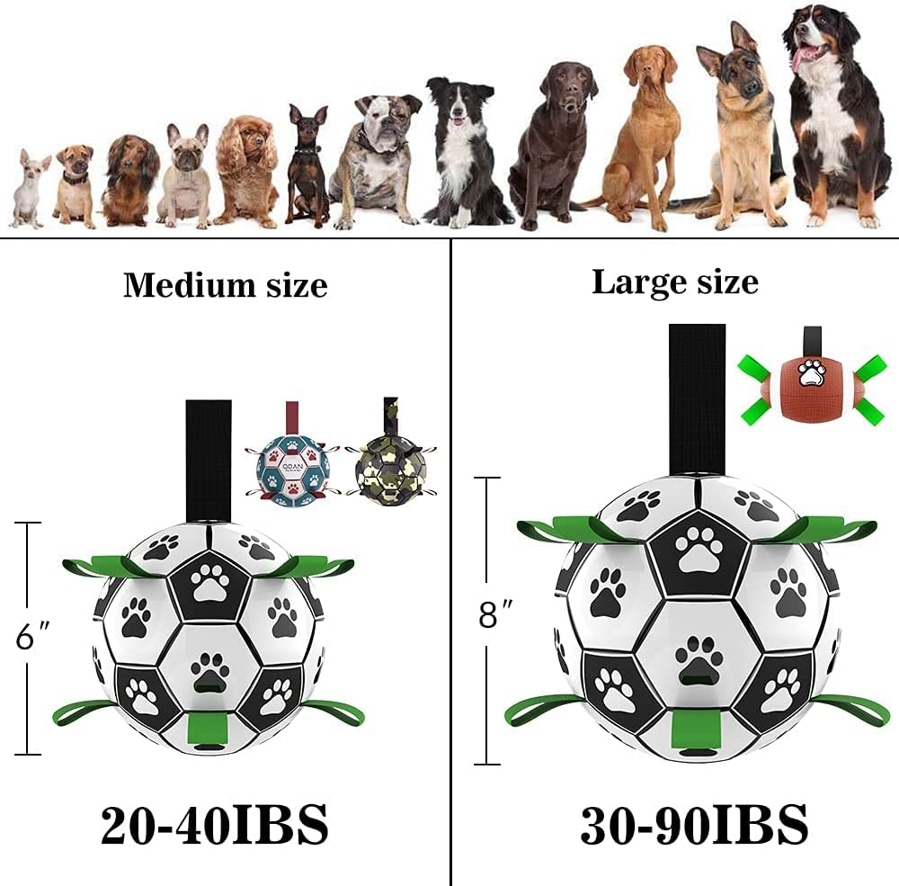 Interactive Dog Football Toy Soccer Ball Inflated Training Toy For Dogs Outdoor Border Collie Balls For Large Dogs Pet Supplies Pets Fashion