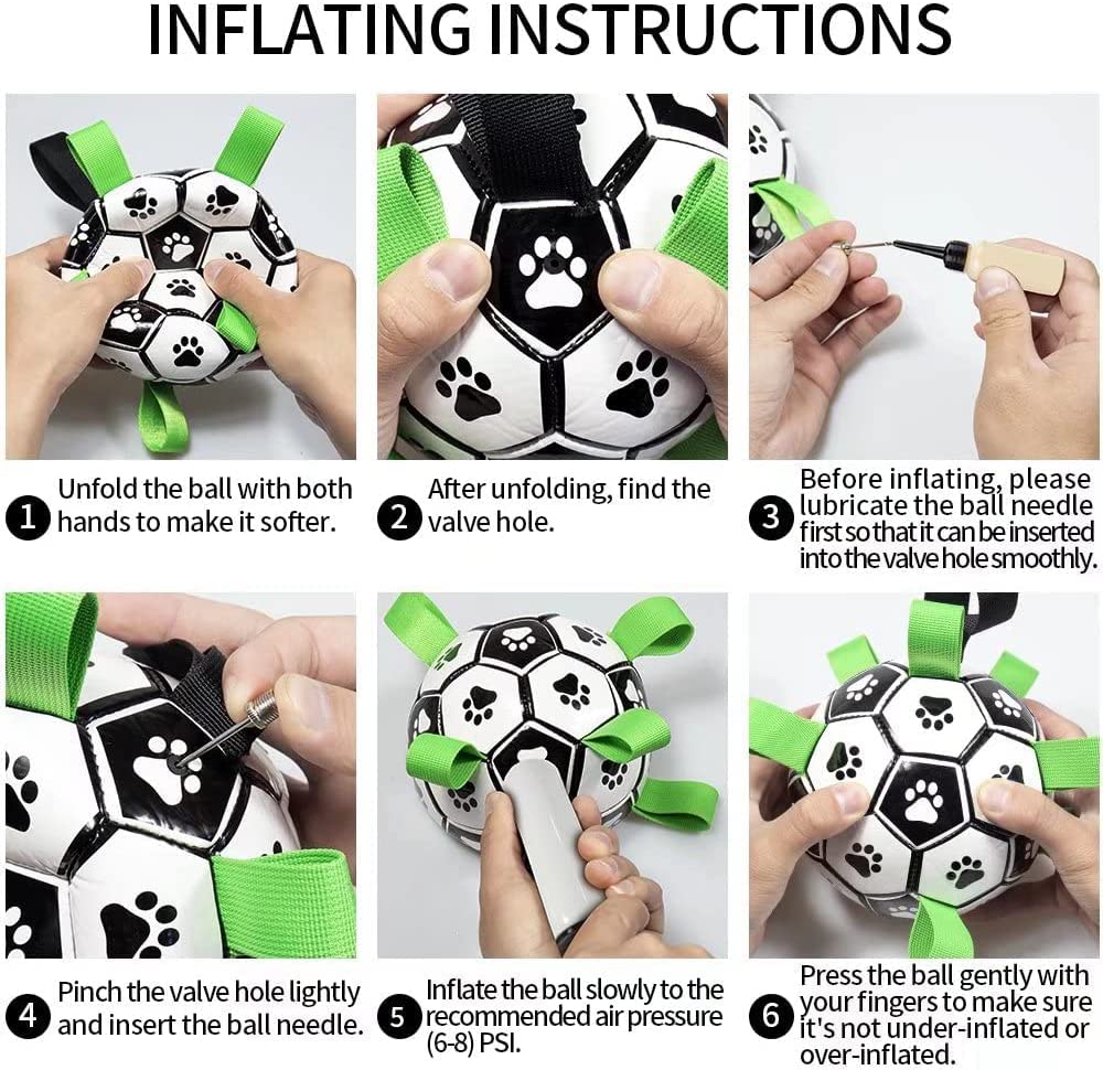 Interactive Dog Football Toy Soccer Ball Inflated Training Toy For Dogs Outdoor Border Collie Balls For Large Dogs Pet Supplies Pets Fashion