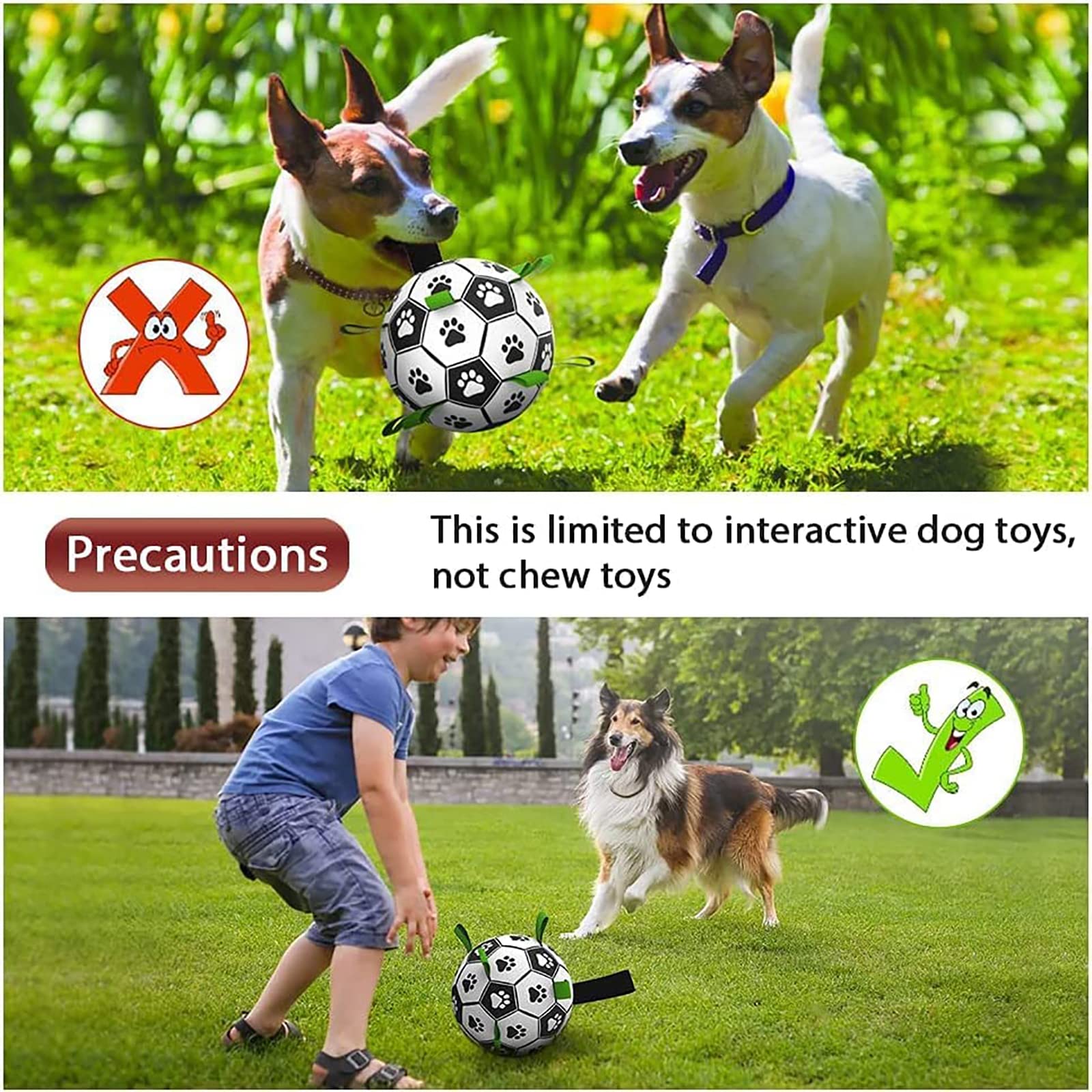 Interactive Dog Football Toy Soccer Ball Inflated Training Toy For Dogs Outdoor Border Collie Balls For Large Dogs Pet Supplies Pets Fashion