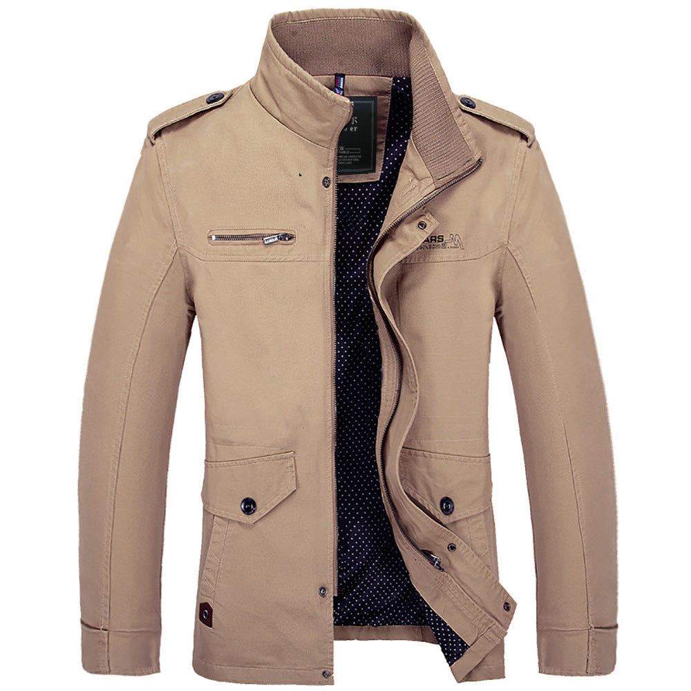 Men's jackets in foreign trade, long washed cotton leisure coat, big new winter and winter yards