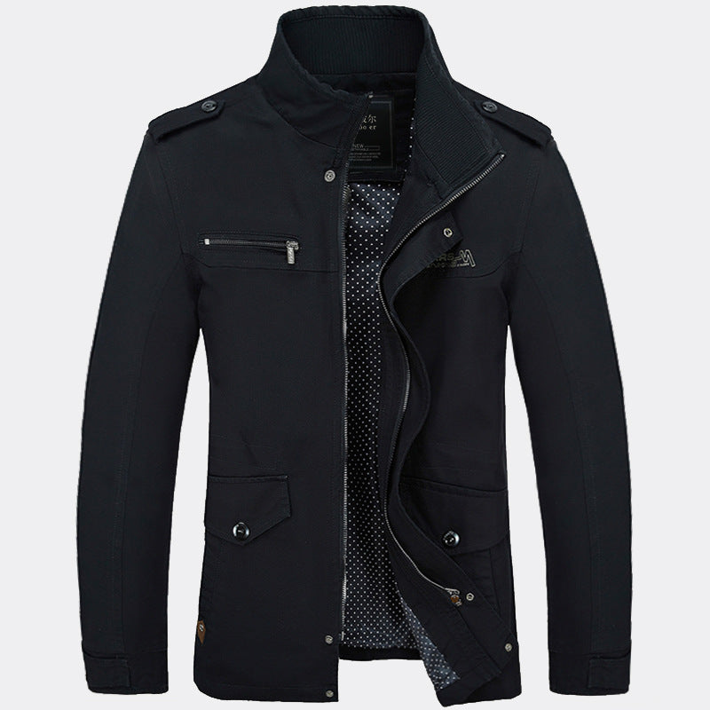 Men's jackets in foreign trade, long washed cotton leisure coat, big new winter and winter yards