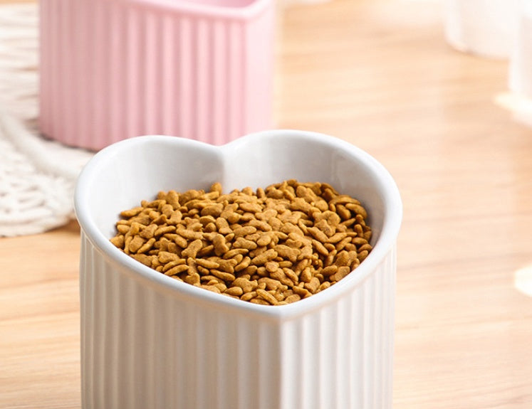 Pet Ceramic Bowl With Inclined Mouth Practical Durable Daily Indoor Pet Products Pets Fashion
