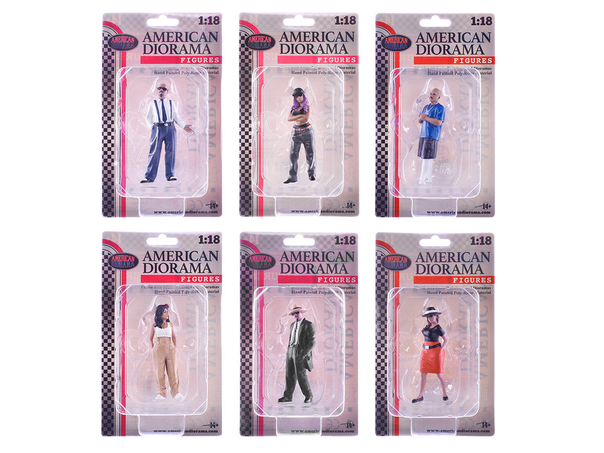 "Hanging Out 3" 6 piece Figure Set for 1/18 Scale Models by American Diorama LuxuryLifeWay Online Store
