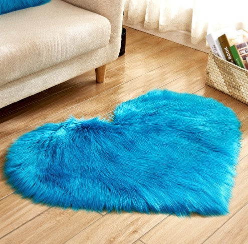 Plush Heart Shaped Carpet PearlNestDecor.com