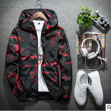 Spring and Autumn Hooded Jacket Men's Long Sleeve Slim Trends Handsome Men's Jackets Teen Tops CJD