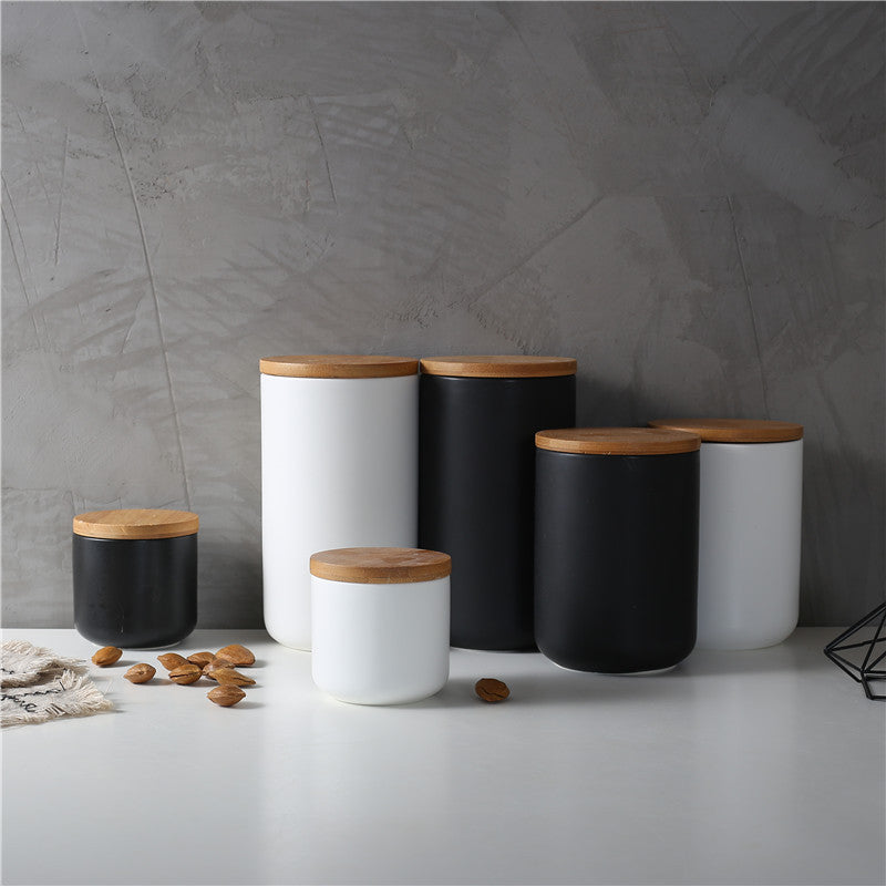 Ceramic Storage Jar with Lid PearlNestDecor.com