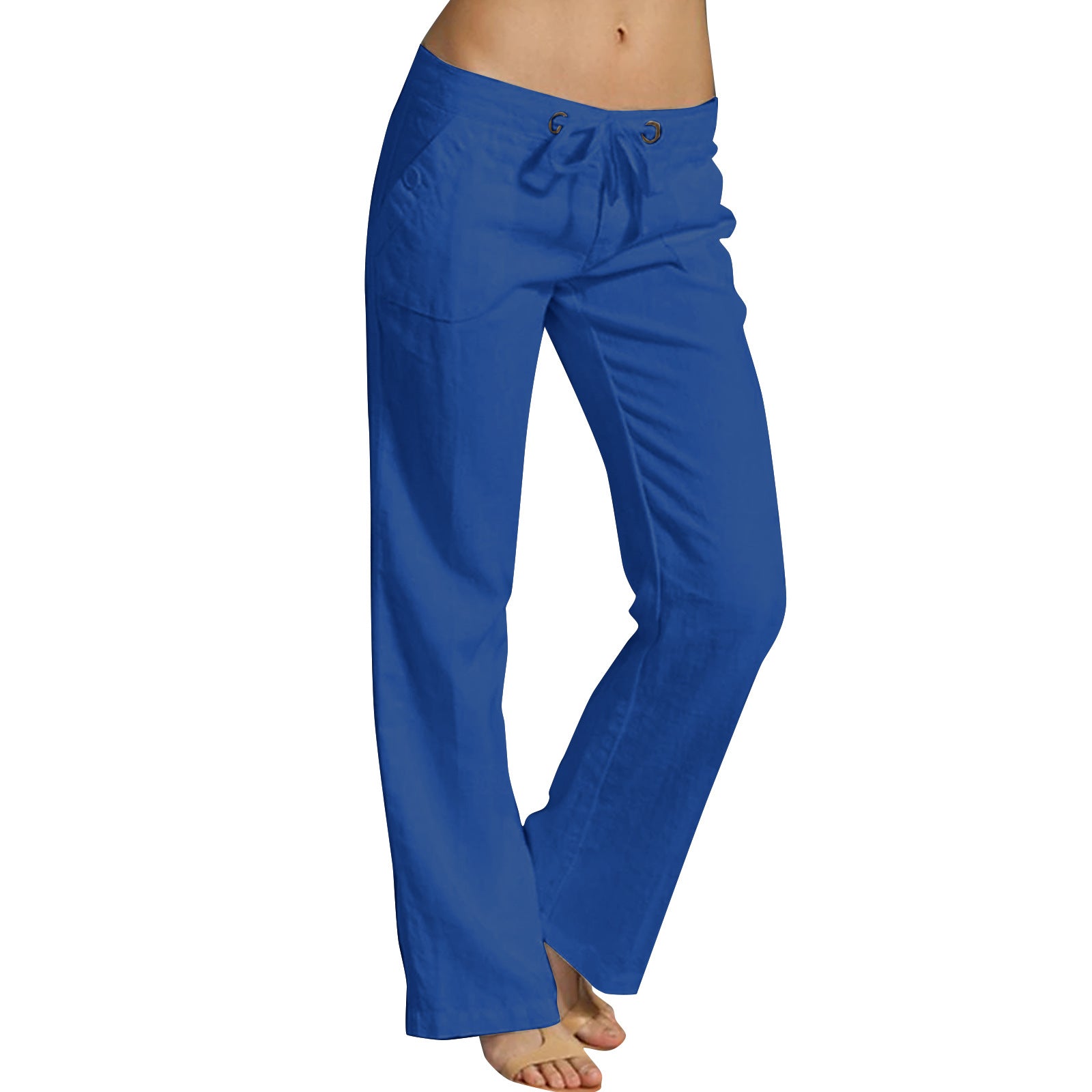 European And American-style Solid-color Womens Loose Casual Pants Womens Trousers NorixaFashion.com