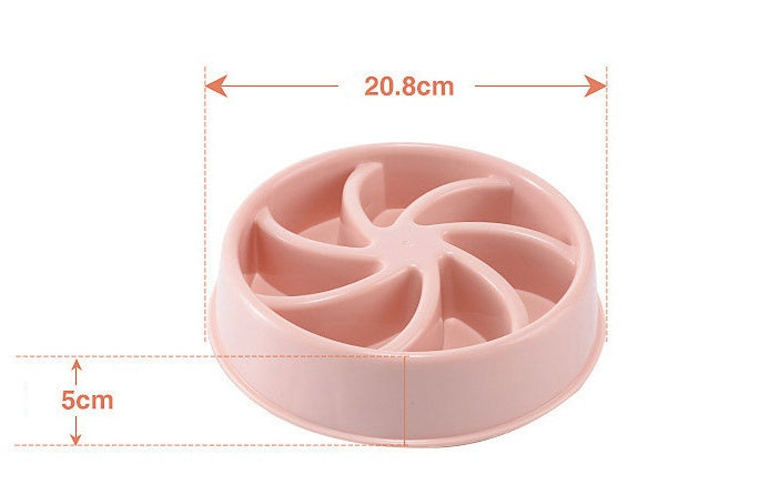 Plastic Pet Dogs And Cats Choke Prevention Slow Food Bowl Pets Fashion