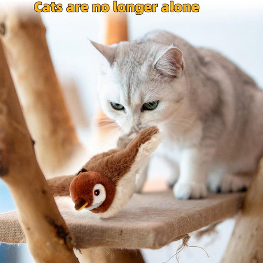 Interactive Chirping Bird Cat Toy, New Flying Interactive Flapping Chirping Bird Cat Toy, Flapping Bird Cat Toy For Indoor Bored Cats, Flapping Bird Cat Toy Pets Fashion