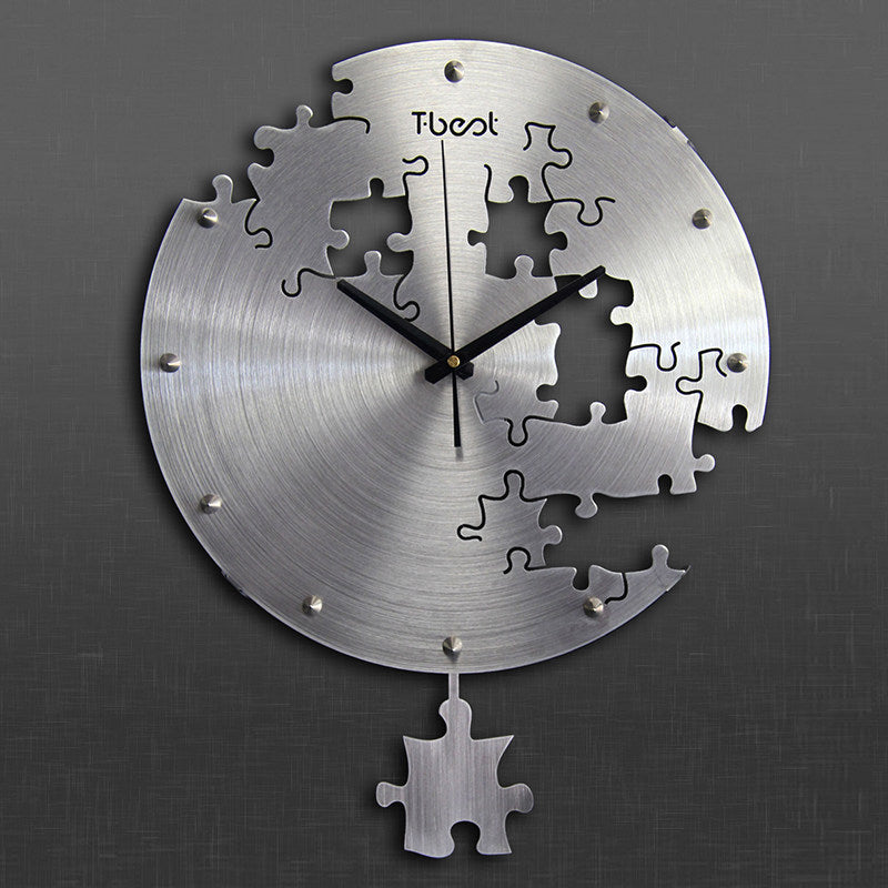 16 Inch Circilar Creative Wall Clock Art Wall Watch Modern Design Living Room And Bedroom Mute Clock Wall Home Decor Wall Clocks PearlNestDecor.com