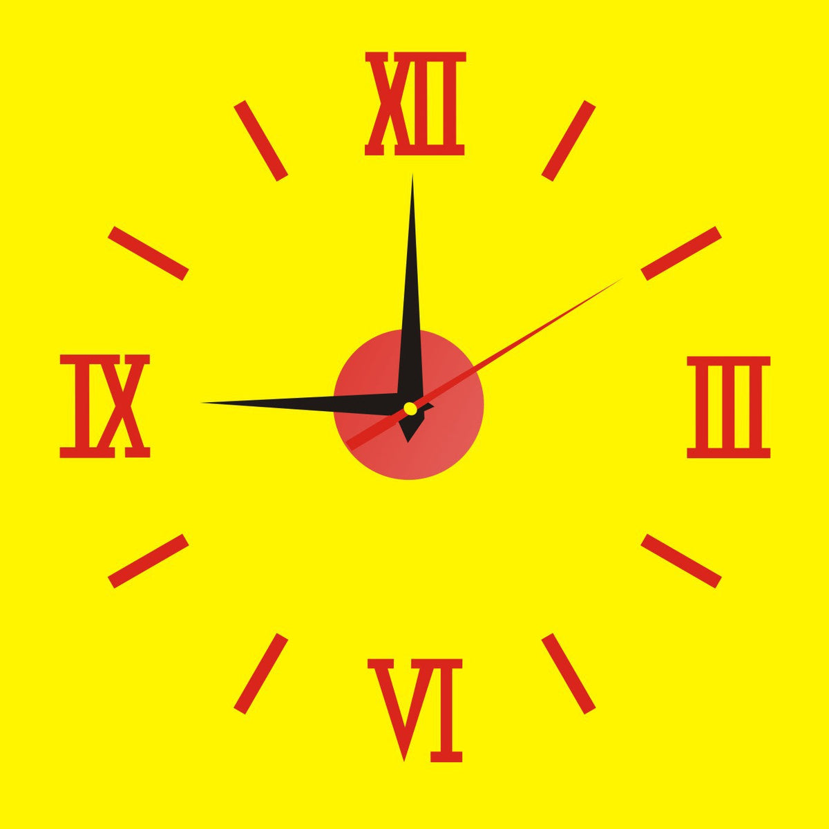 Creative acrylic wall clock, wall sticker clock, living room clock PearlNestDecor.com