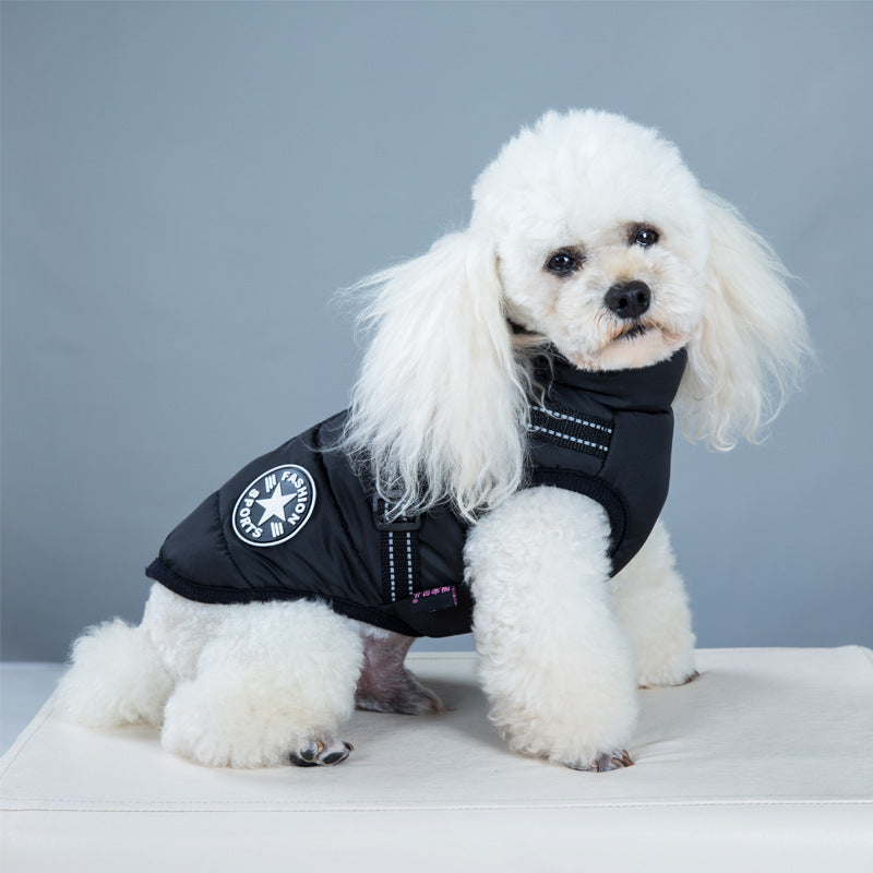Waterproof Dog Clothes Winter Dog Coat With Harness Warm Pet Clothing Big Dog Jacket Chihuahua Labrador Coat Costume LadyShow.Store