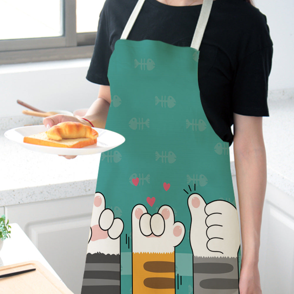 Explosive Animal Animation Multifunctional Kitchen Apron Cotton And Linen Apron PearlNestDecor.com