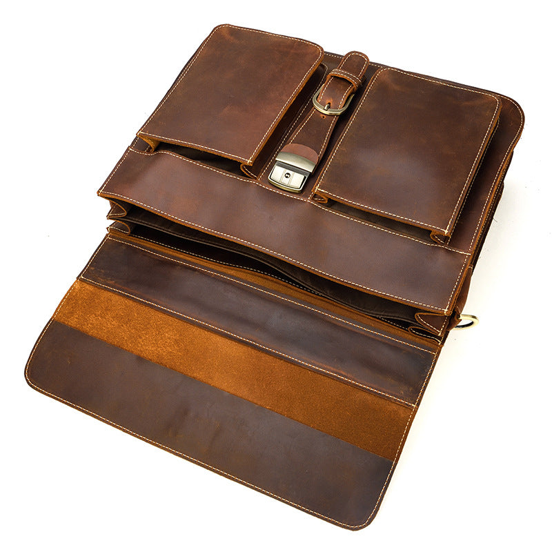 Men's leather briefcase CJD
