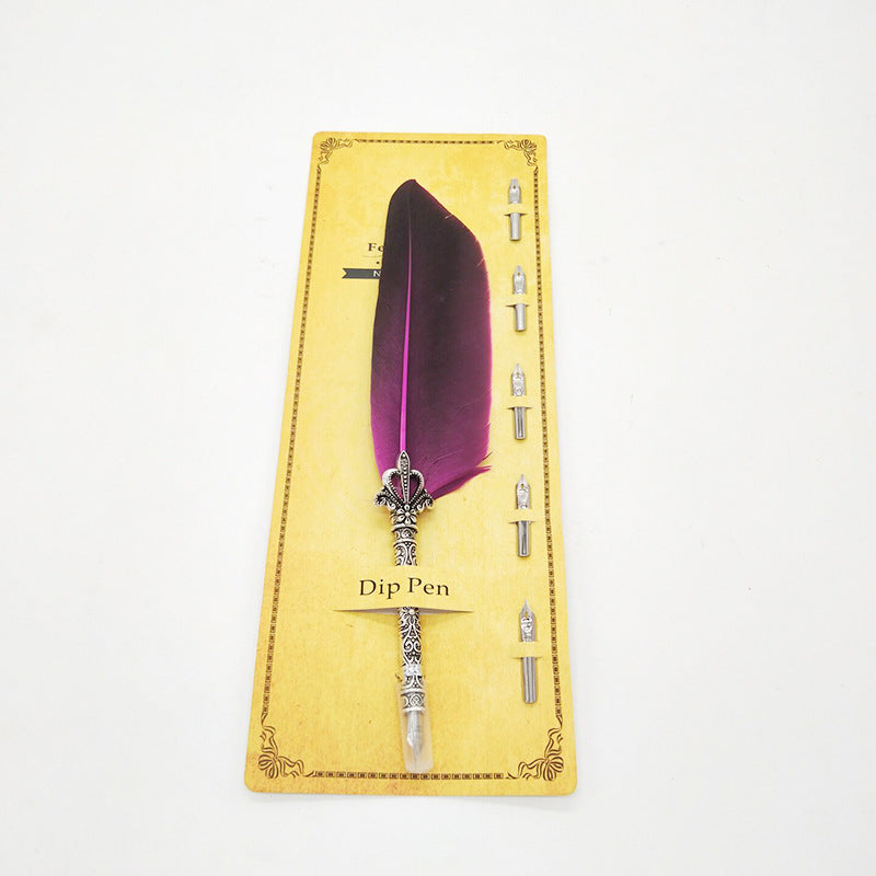 Creative Retro Turkey Feather Pen Teacher's Day Gift LuxuryLifeWay Online Store