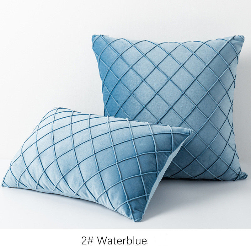 Diamond plaid velvet pillowcase Best YouTube Store