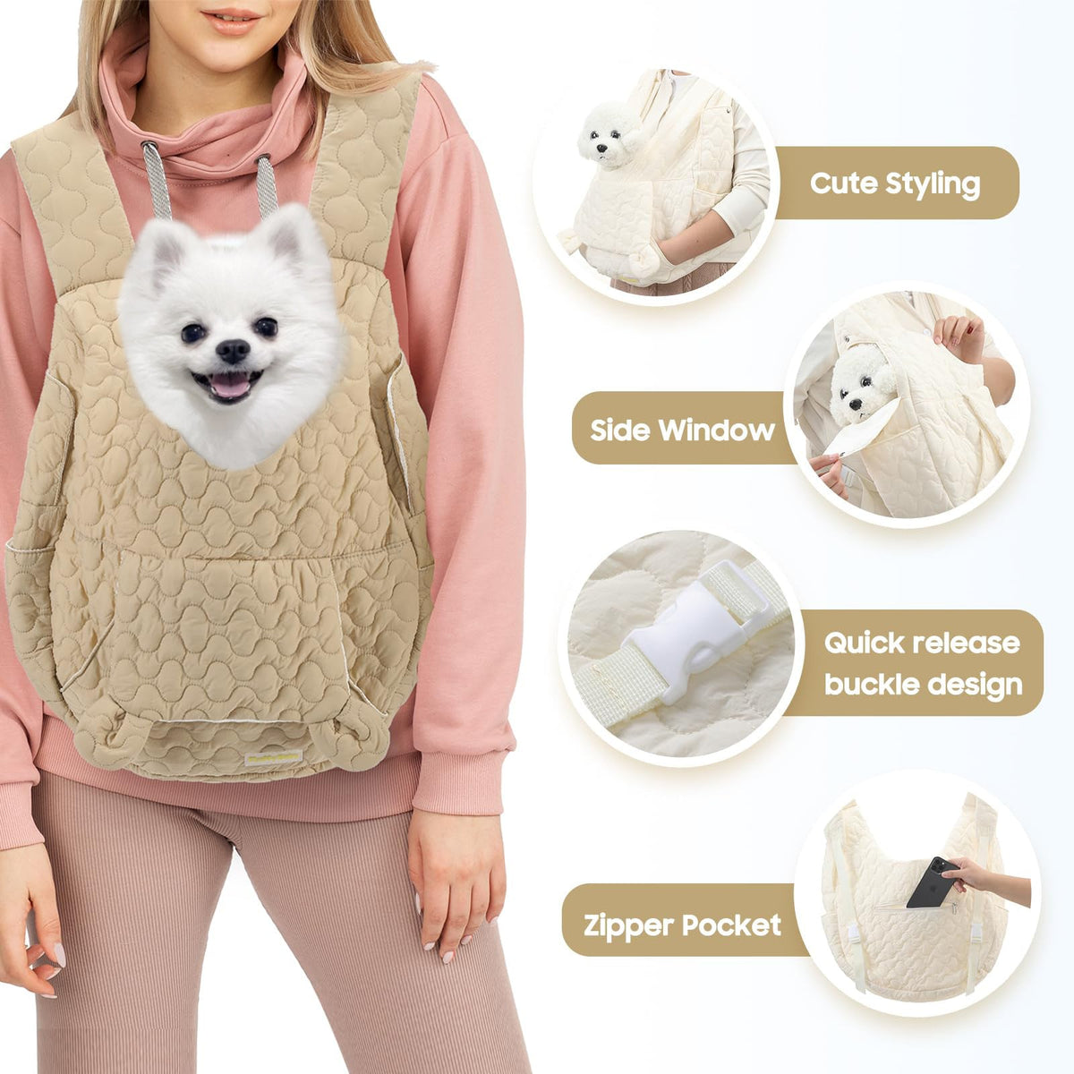 Portable PET Chest Bag Large Capacity Breathable Pets Fashion