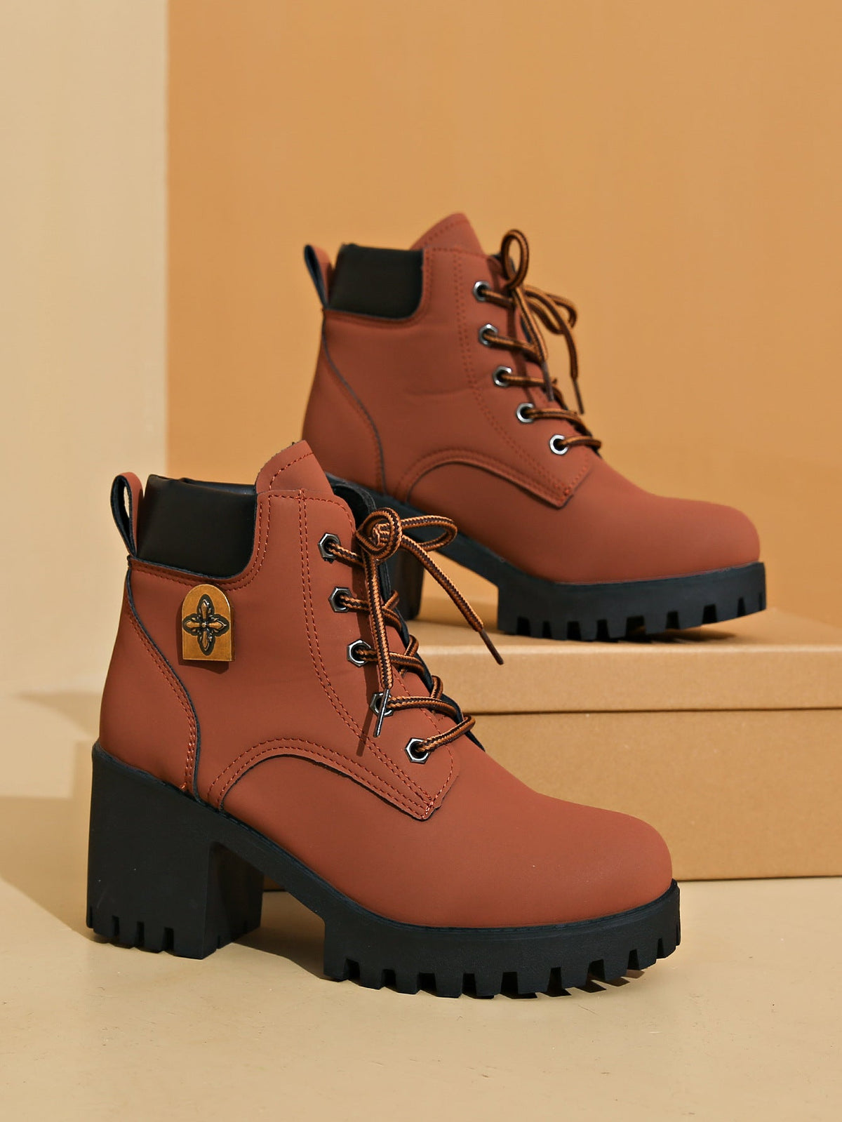 Chunky Heel Plus Size Martin Boots Thick Bottom Fashion All-match LadyShow.Store
