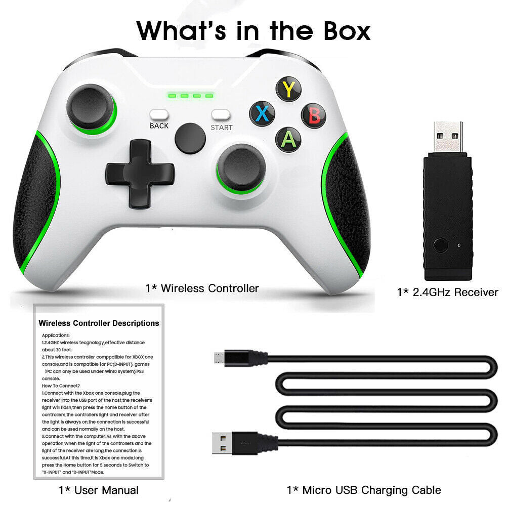 Wireless Controller For Microsoft Xbox One / S / X / E / Windows 7 8 10 PC 2.4G Pi-Mart